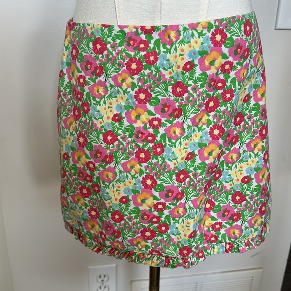 Lilly Pulitzer‎ Women’s Preppy Floral Pastel Colors Easter Spring Mini Skirt 4 - Picture 3 of 7